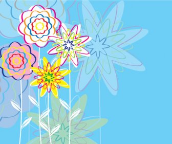 Cartoonized の花のデザイン