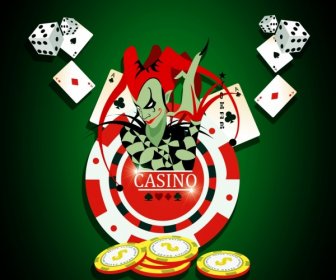 Sfondo Colorato 3d Di Decorazione Del Casino 'icone