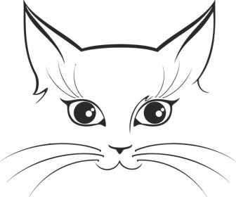 Kucing Sticker Gratis CDR Vektor Seni