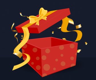Celebration Background Template Dynamic Gift Box 3d Design