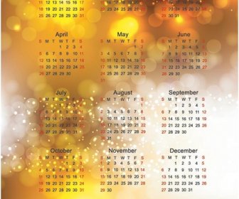 Celebration Orange Background15 Vector Calendar