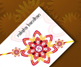 Celebration Raksha Bandhan Colorful Background Vector