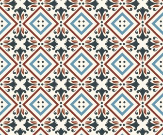 Ilusão Padrão De Cerâmica Repetindo Simetria Clássico Colorido