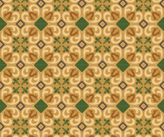 Ceramic Tile Pattern Template Colored Classical Symmetric Repeating