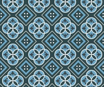 Ceramic Tile Pattern Template Dark Repeating Symmetric Geometry