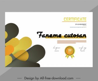 Certificate Template Elegant Bright Plain Decor