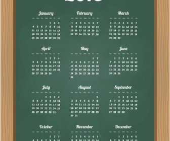 Papan Tulis Style15 Kalender Vektor Grafis