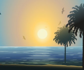 ناقلات تصميم المناظر الطبيعية البحر الساحر