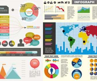 Chart Elements Of Color Vector Graphic