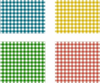 Checkered Pattern Templates Classical Colored Flat Decor