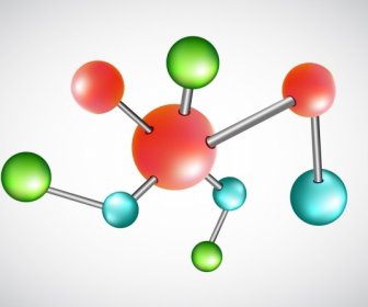化学背景分子接続デザイン 3 D のインテリア
