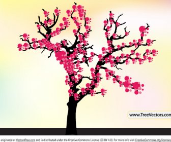 Sakura Pohon Vektor