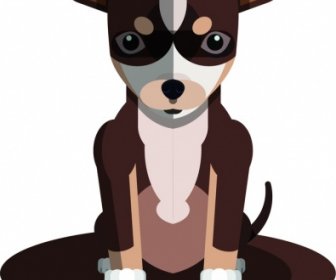 Chihuahua-Hundeikone Niedliche Zeichentrickfilm-Figur