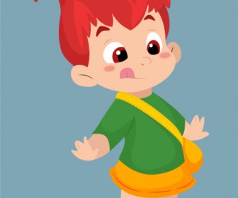 ícone Da Infância Engraçado Personagem De Desenho Animado Esboço Menina