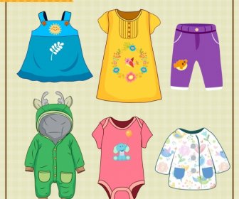 Children Clothes Advertising Cute Colorful Design