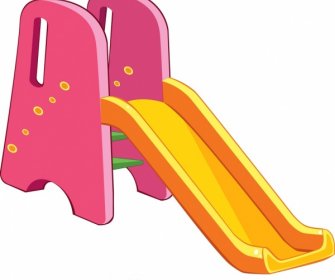 Children Slide Template Pink Yellow 3d Decor