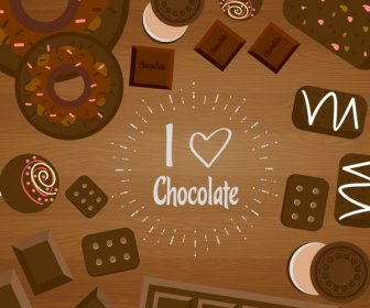 巧克力的背景各種棕色糖果裝飾