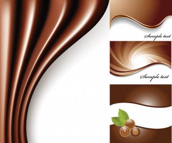Café Chocolat Couleur Fond Illustration Vectorielle