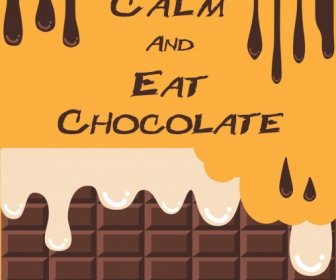 Chocolat Promotion Affiche Fonte Liquide Décoration