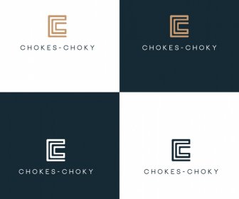Chokes Choky Logo C Huruf Template Modern Sederhana