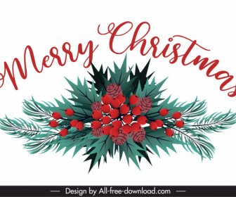 Christmas Background Bright Colored Leaves Pines Decor