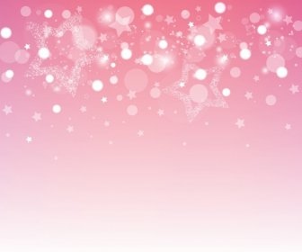 Christmas Background Circles Stars Decor Sparkling Pink