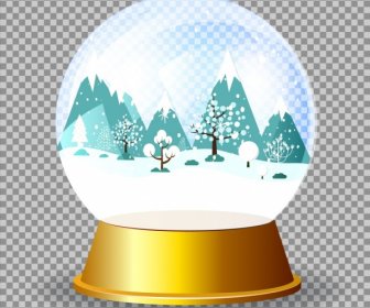 Christmas Background Glass Sphere Object 3d Design