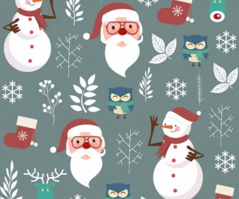 Christmas Background Repeating Traditional Design Elements