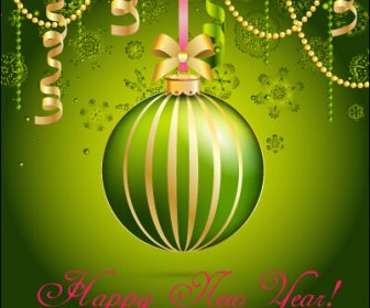 Christmas Balls With Confetti15 New Year Background Vector