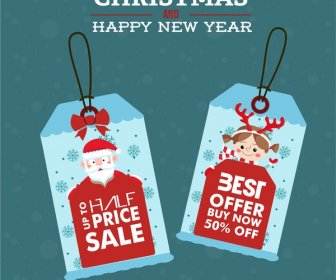 Christmas Banner Design With Sales Tags