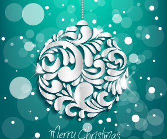 Christmas Banner Shiny Curved Decoration Bokeh Background