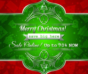 Christmas Big Sale Creative Design Vector Background Set