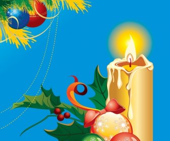 Christmas Candle Vector