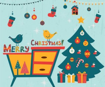 Desain Cover Kartu Natal Dengan Syle Klasik