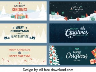 Christmas Cards Templates Classical Elegant Decor