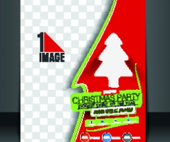 Christmas Flyer Cover Design Vector Set