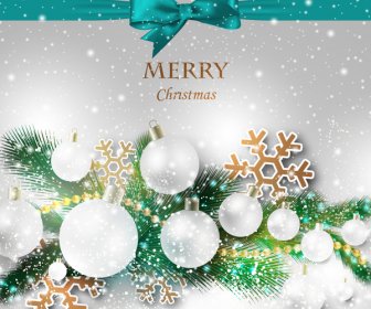 Christmas Gift Card With Ribbon And Crystal Decoration