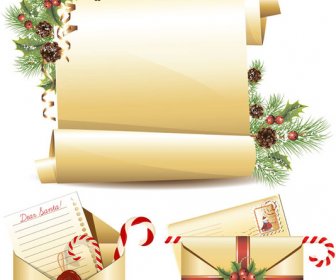 Carta De Natal Enviar Para Vetor De Papai Noel