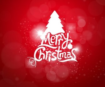 Christmas Light Greeting Card Vector Background