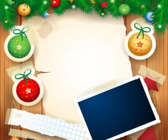 Weihnachten-Foto-Rahmen-Hintergrund-vector