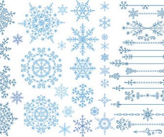 Рождественская снежинка украшения элементы вектора