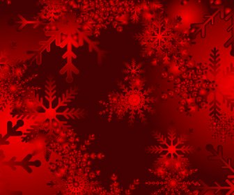 Christmas Snowy Red Vector Background