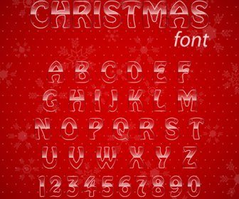 Christmas Transparent Alphabet Creative Vector