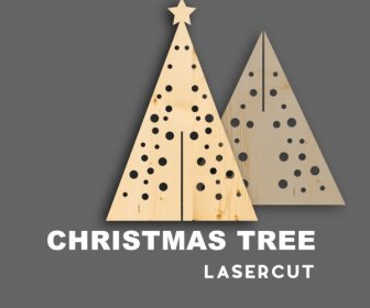 árbol De Navidad Láser Cutwood Natale Albero