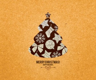 Weihnachtsbaum-Menü-Hintergrund-Vektor