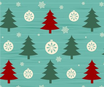 Weihnachtsbaum mit Schnee Musterdesign Vektor