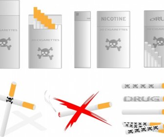Cigarettes Design Elements Modern 3d Design