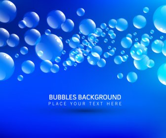 Círculo Bubble Blue Background