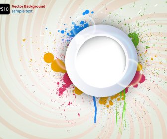 Circle Frame Watercolor Background