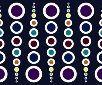 Circles Pattern Design Colorful Repeating Decoration
